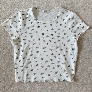 Floral Lettuce Trim Top